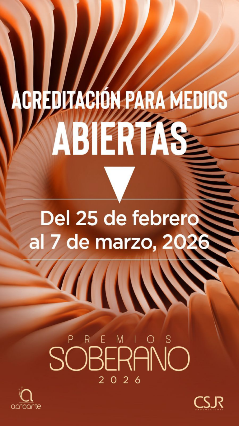 Premios Soberano 2026 abre proceso de acreditación de prensa